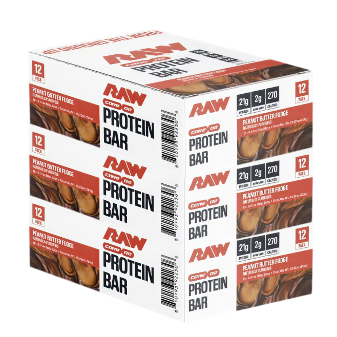 Buy 2 RAW Nutrition Protein Bars Get 1 FREE