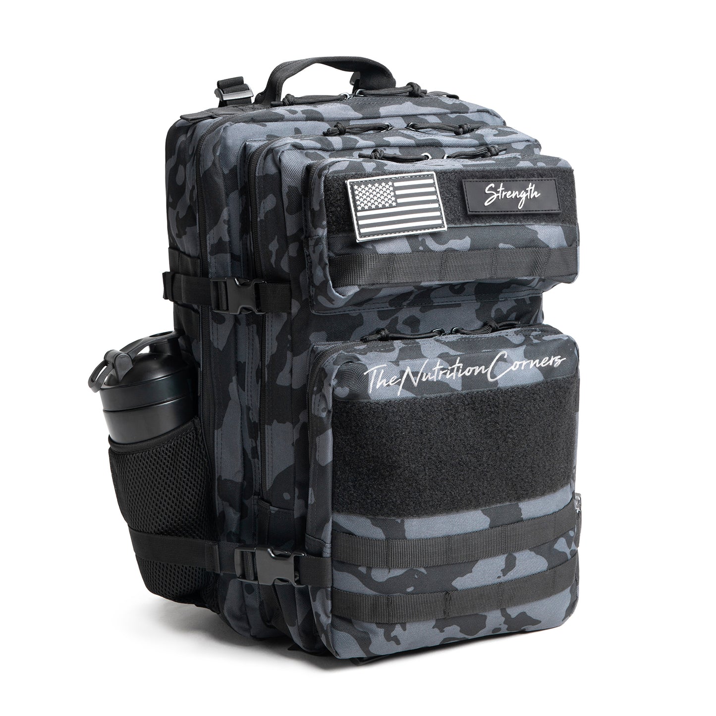 STRENGTH Tactical Backpack Black Camo