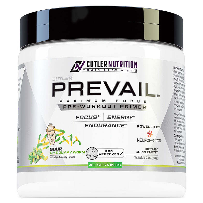 Cutler Nutrition Prevail Pre Best By 10/2026